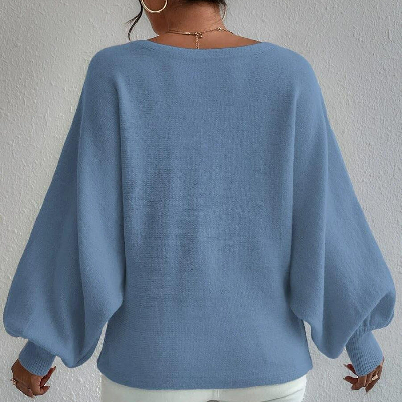 Waleska | Oversized knitted sweater with a wave pattern