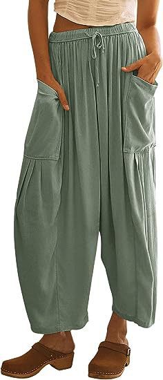 Silvia® | Women'S Comfortable Wide Trousers With Practical Side Pockets And Elastic Waistband