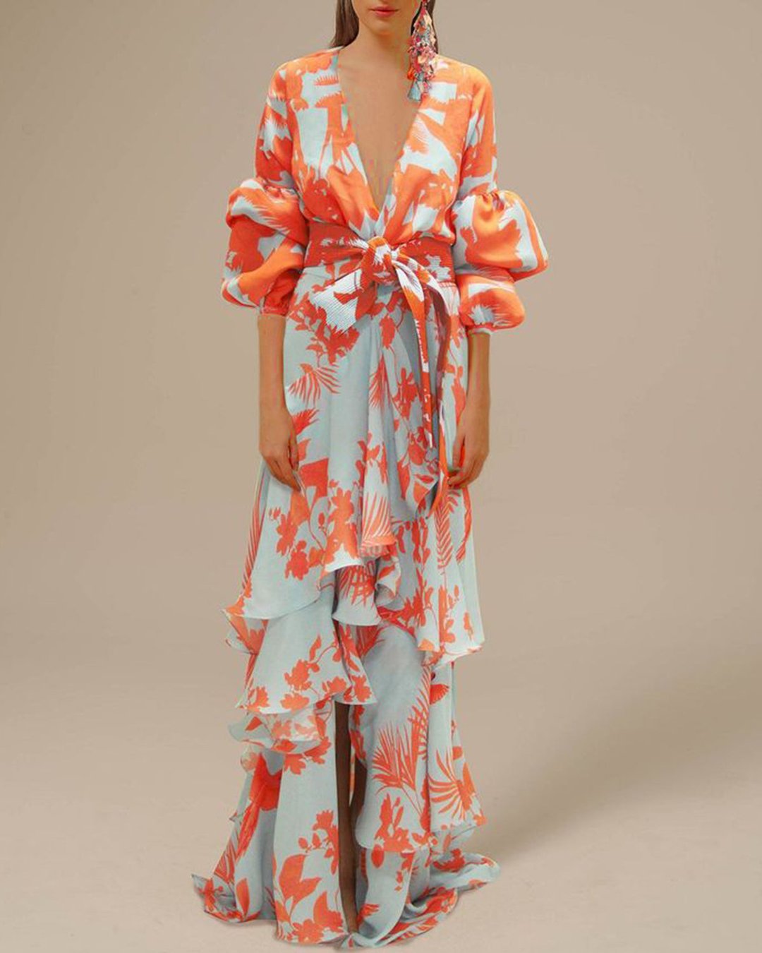 Erica® | Printed Chiffon Party Dress