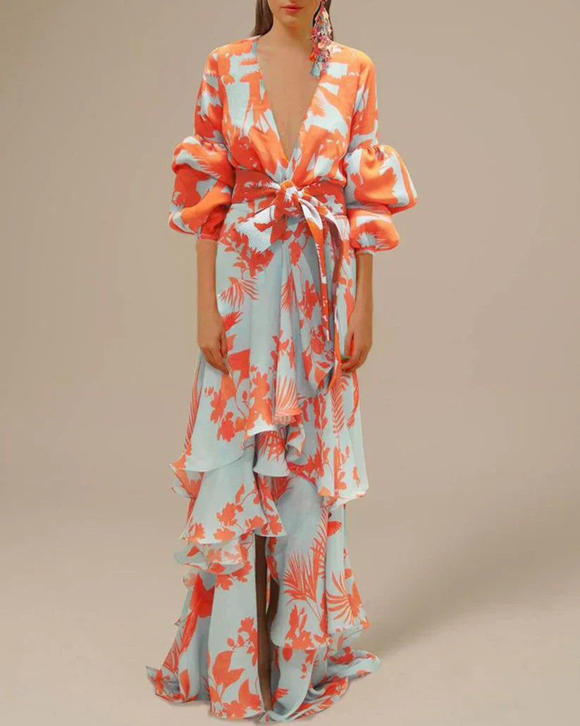 Eugenia® | Printed Chiffon Party Dress