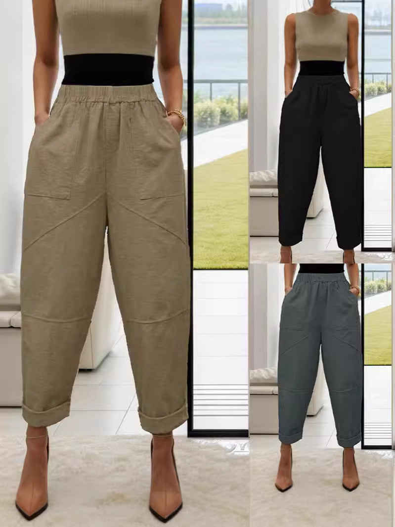 Isabel® | Women'S Comfortable Chino Trousers With Wide Legs And Elastic Waistband