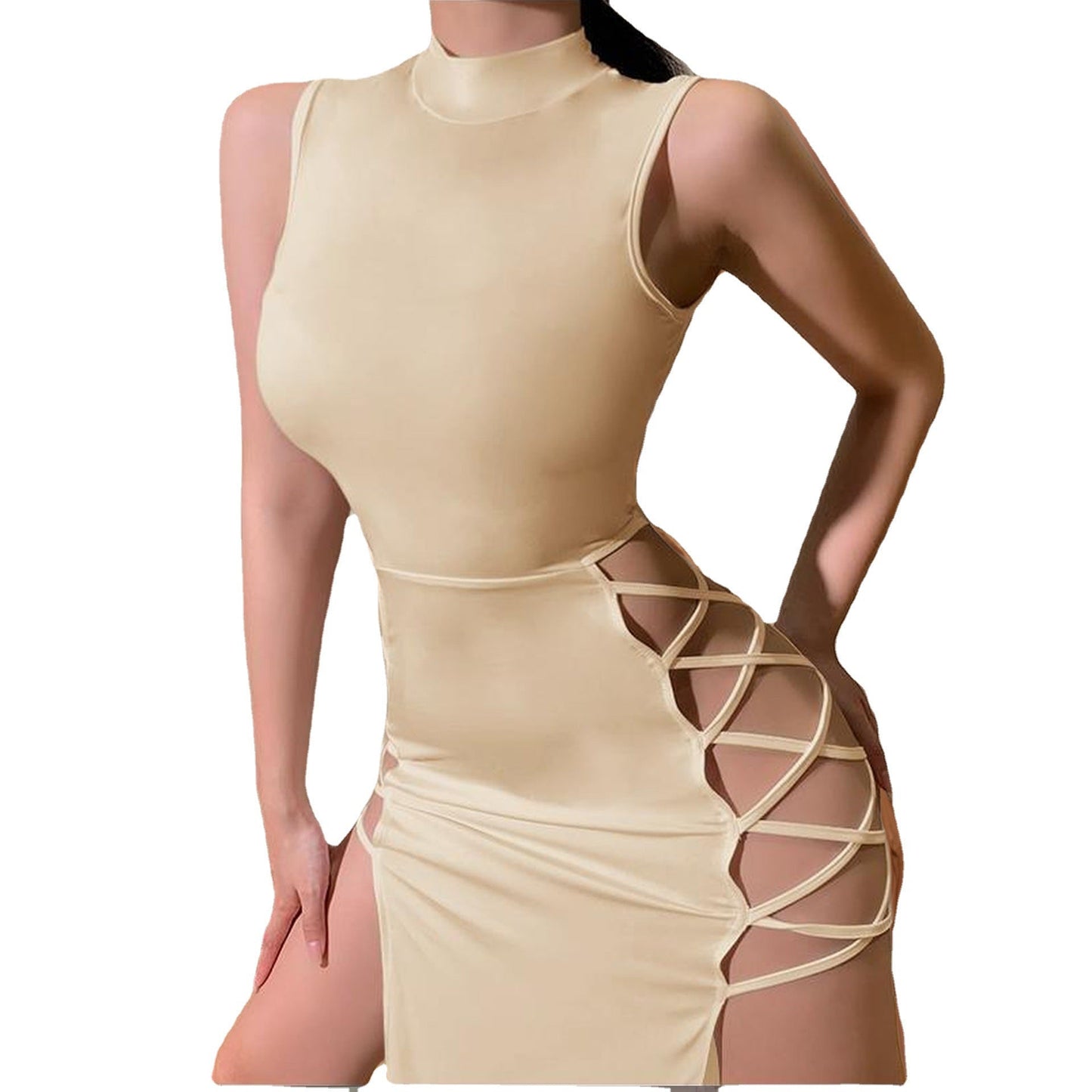 Romina® | Women'S Sleeveless Cut-Out Maxi Dress With Side Lacing