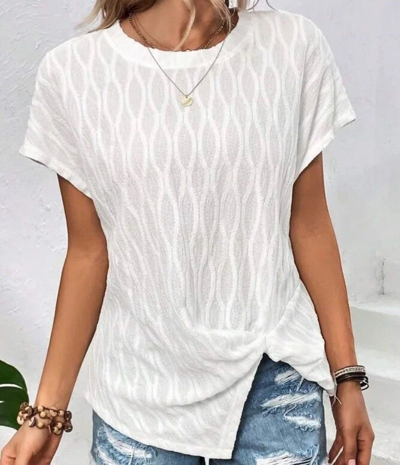 Zulema® | Women'S Comfortable Knitted Top With Knotted Hem And Structured Design