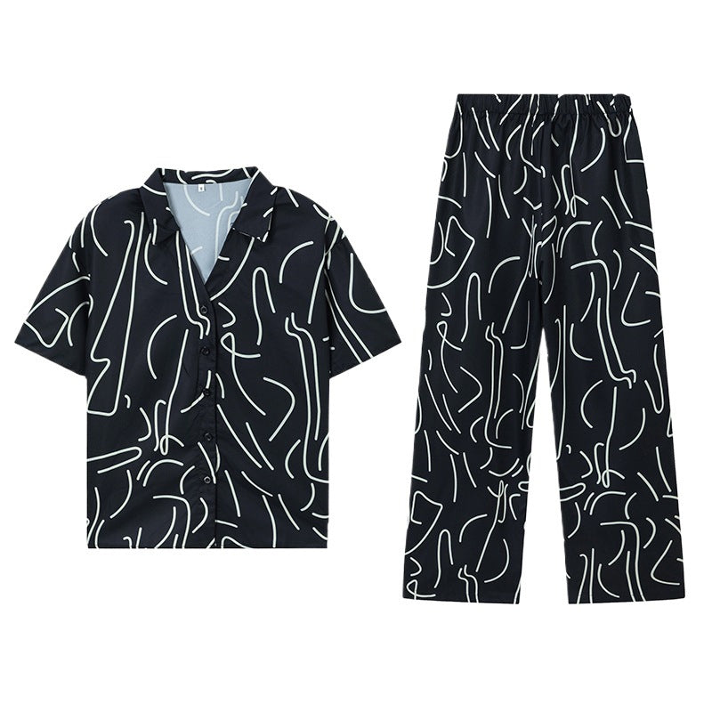 Paula® | Women'S Abstract Print Loose Fit Loungewear Set