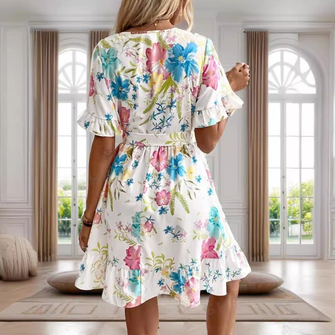 Susana® | Women'S Floral Dress With Ruffle Hem