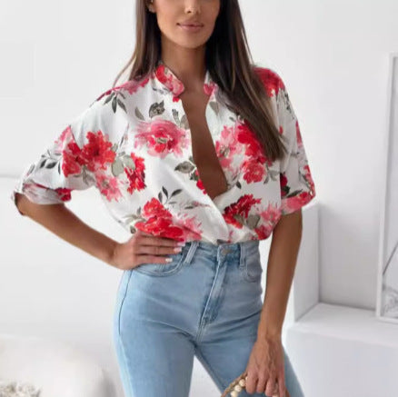 Vera® | Women'S Floral Oversized Button Top