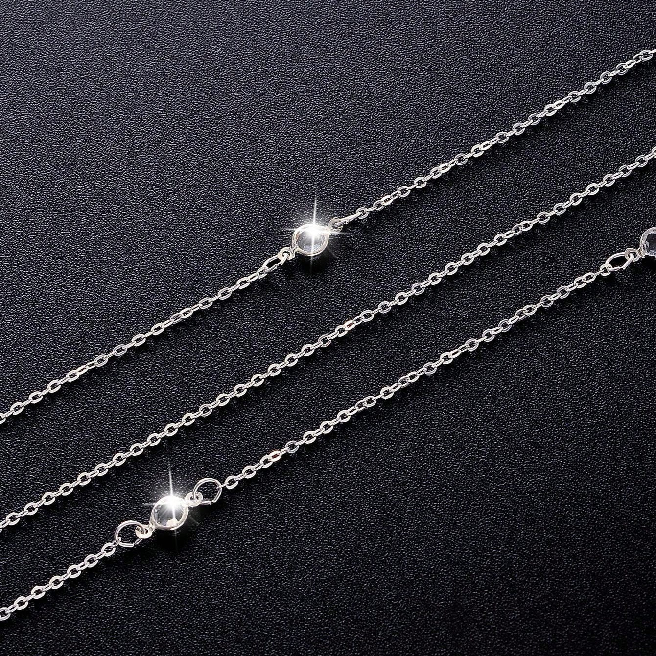 Single Layer Round Rhinestone Back Body Chain