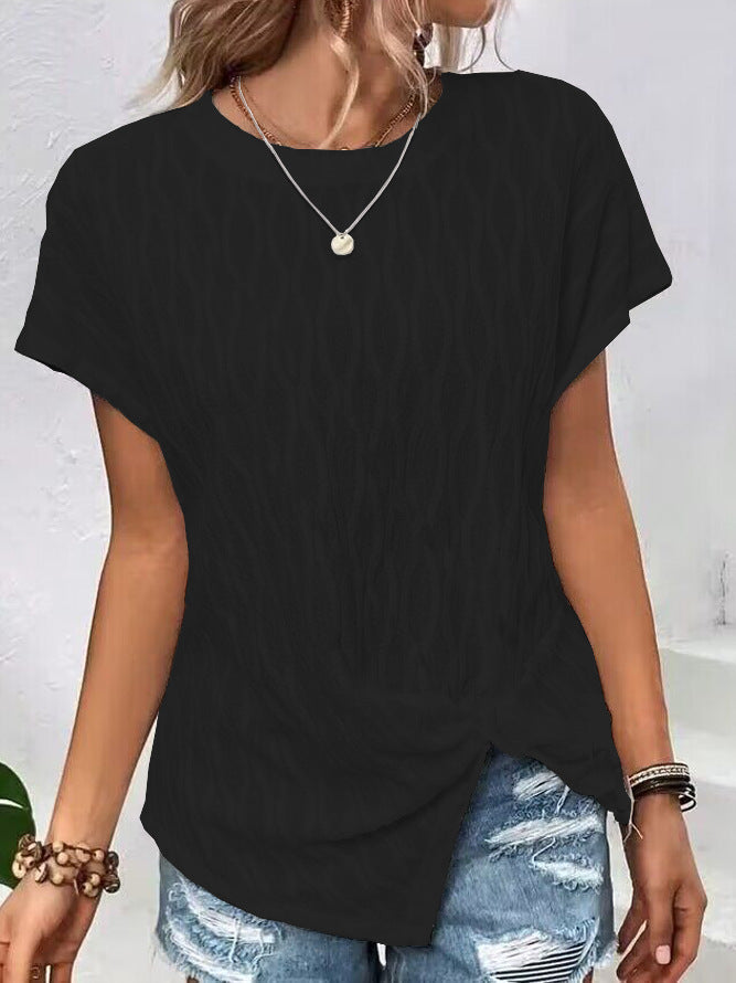Zulema® | Women'S Comfortable Knitted Top With Knotted Hem And Structured Design