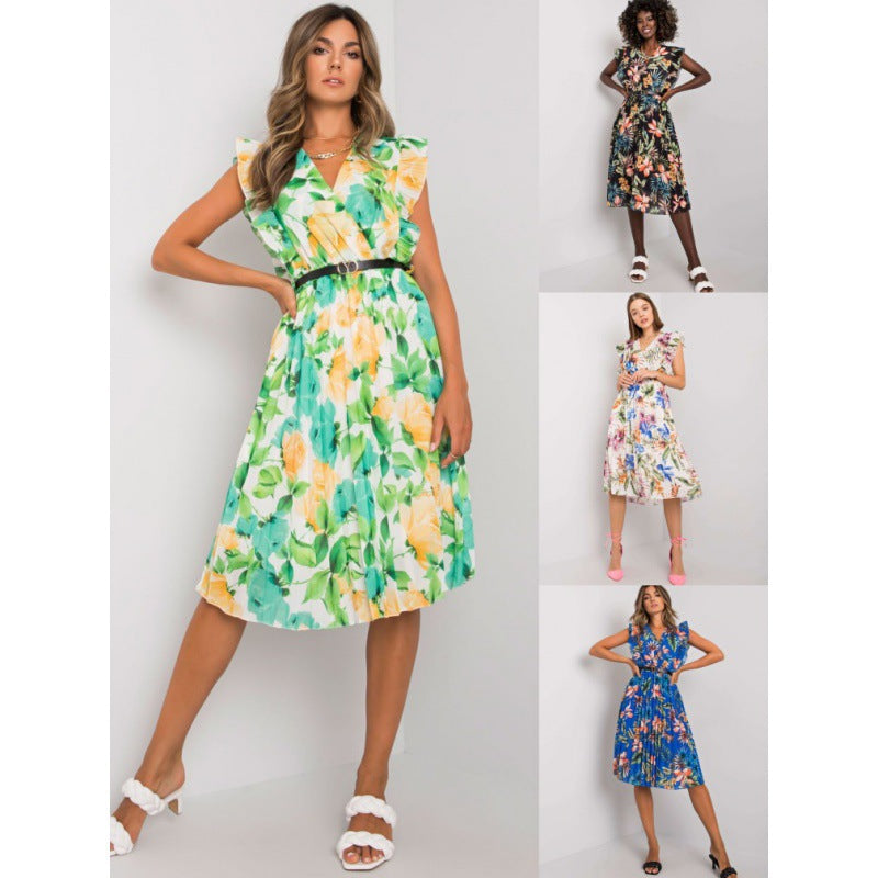 Eugenia® | Women'S Floral Ruffle Midi Dress