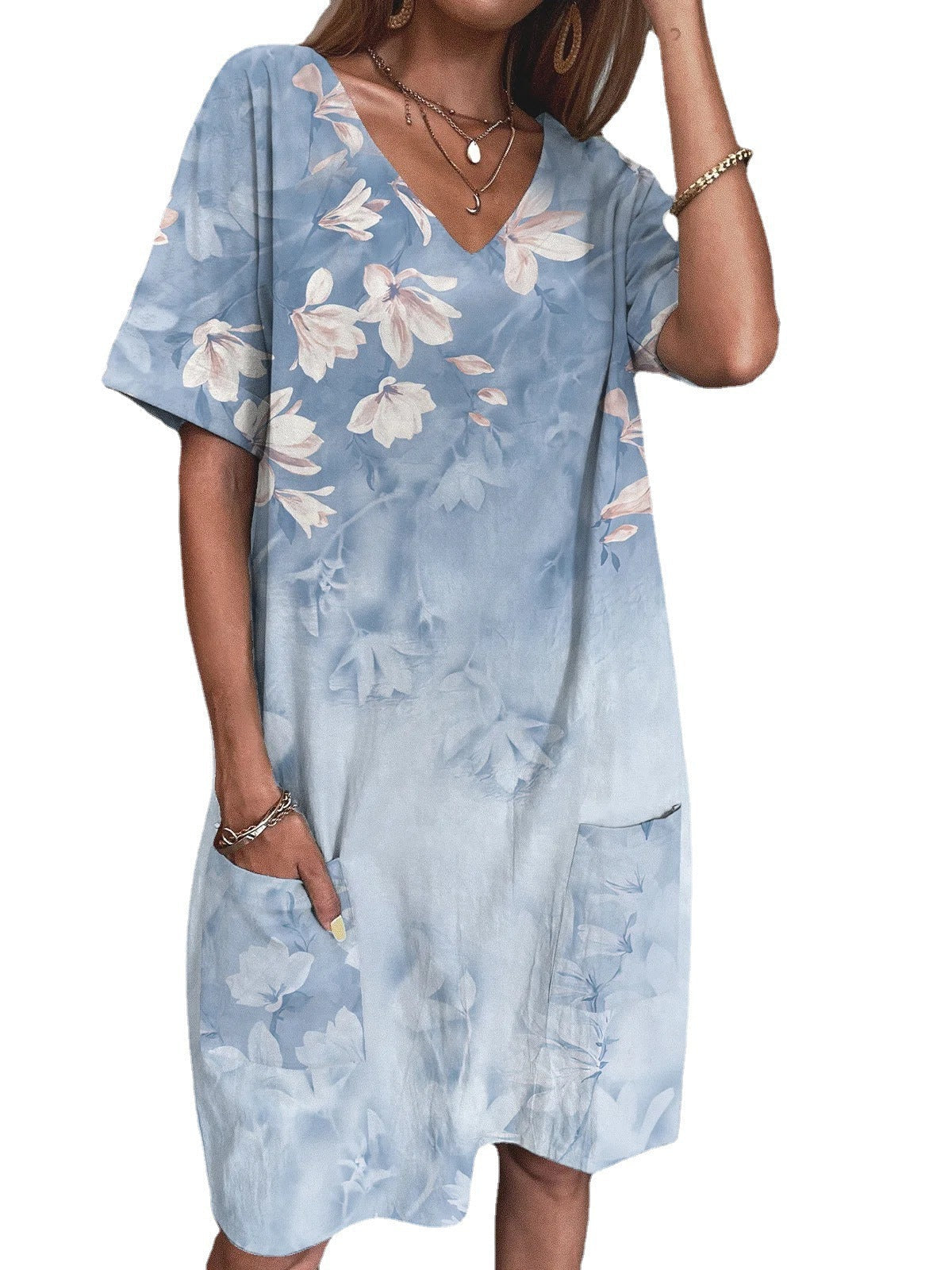 Octavia® | Women'S Floral Print V-Neck Summer Dress