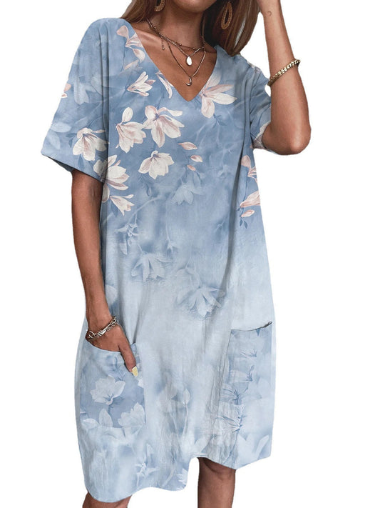 Octavia® | Women'S Floral Print V-Neck Summer Dress