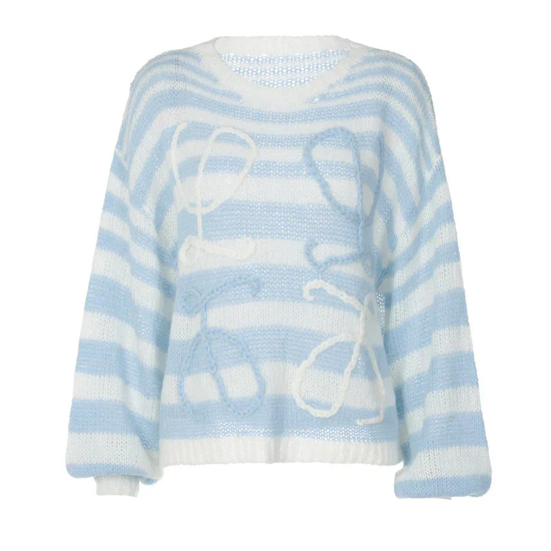 Petra | Women's knitted sweater with a crew neck and long sleeves