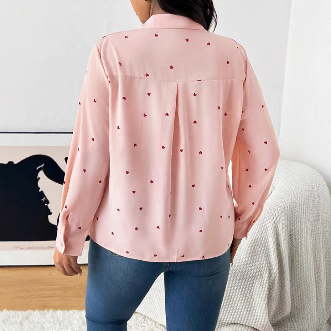 Gertrudis® | Women'S Blouse With Heart Pattern