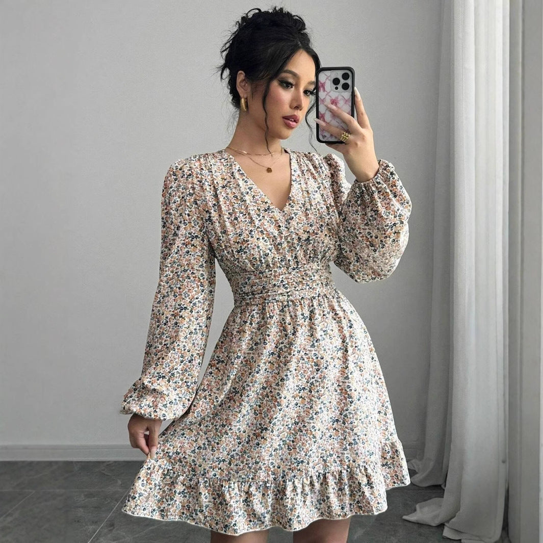 Yesenia® | Women'S Floral Dress With V-Neck And Ruffle Details