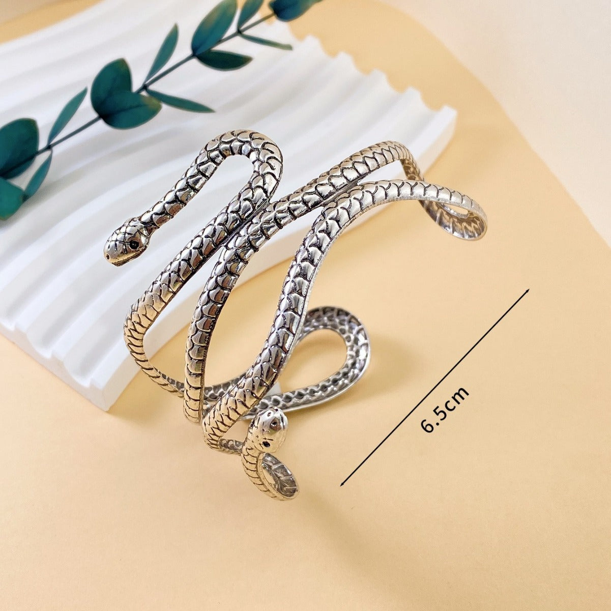 Punk Metal Snake Wrap Bracelet