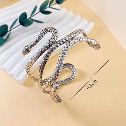 Punk Metal Snake Wrap Bracelet