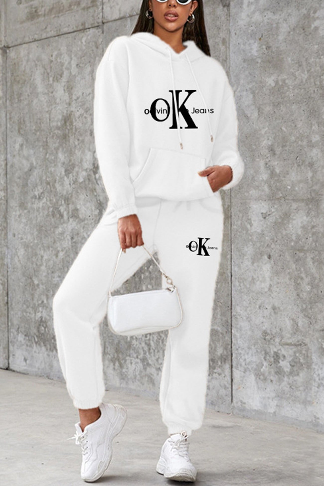Margarita | Letter print hooded suits