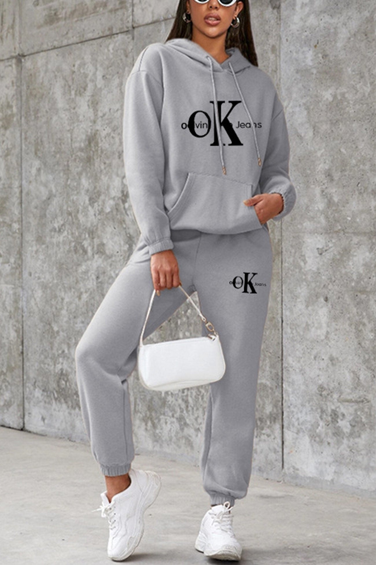 Margarita | Letter print hooded suits