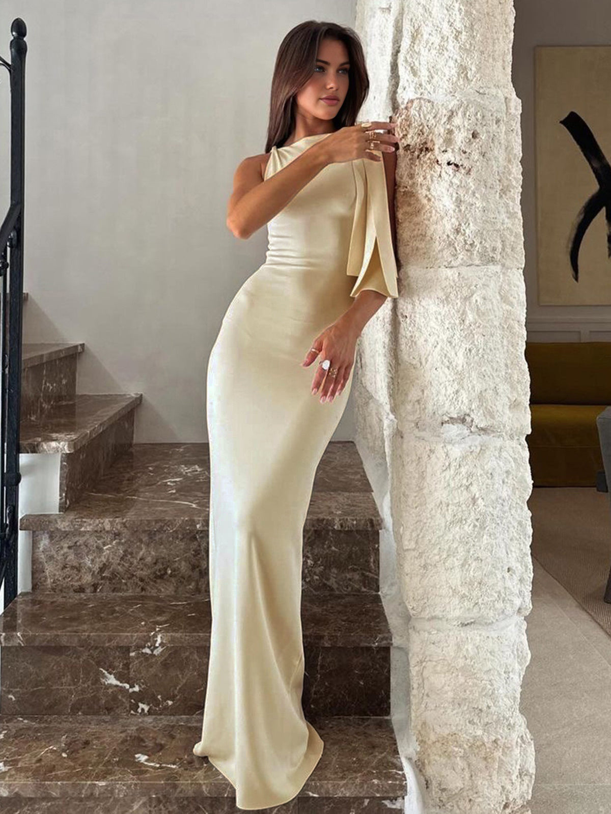 Danielle | Women One Shoulder Maxi Dress