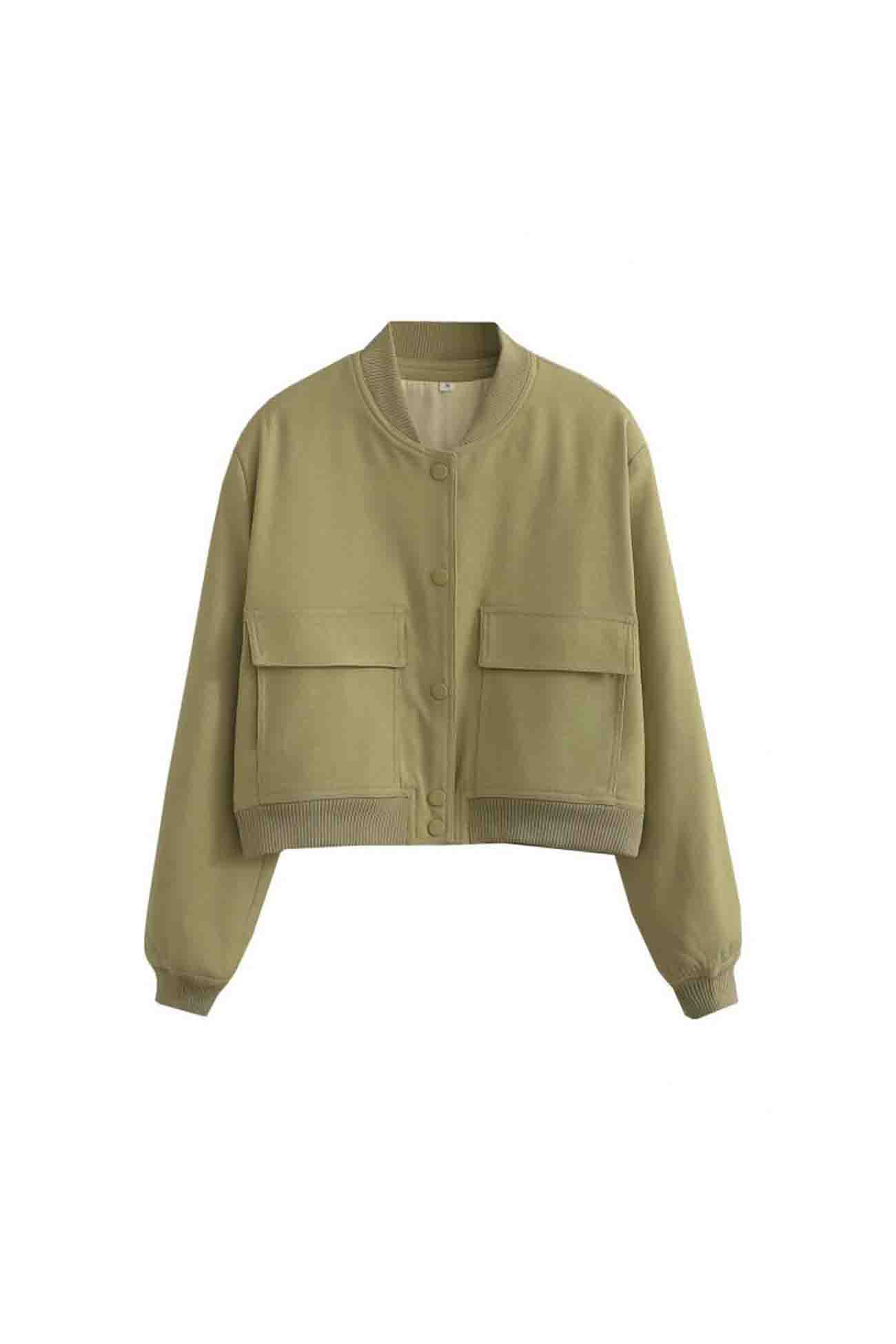 Nicole | Plain jacket with pockets and stand-up collar