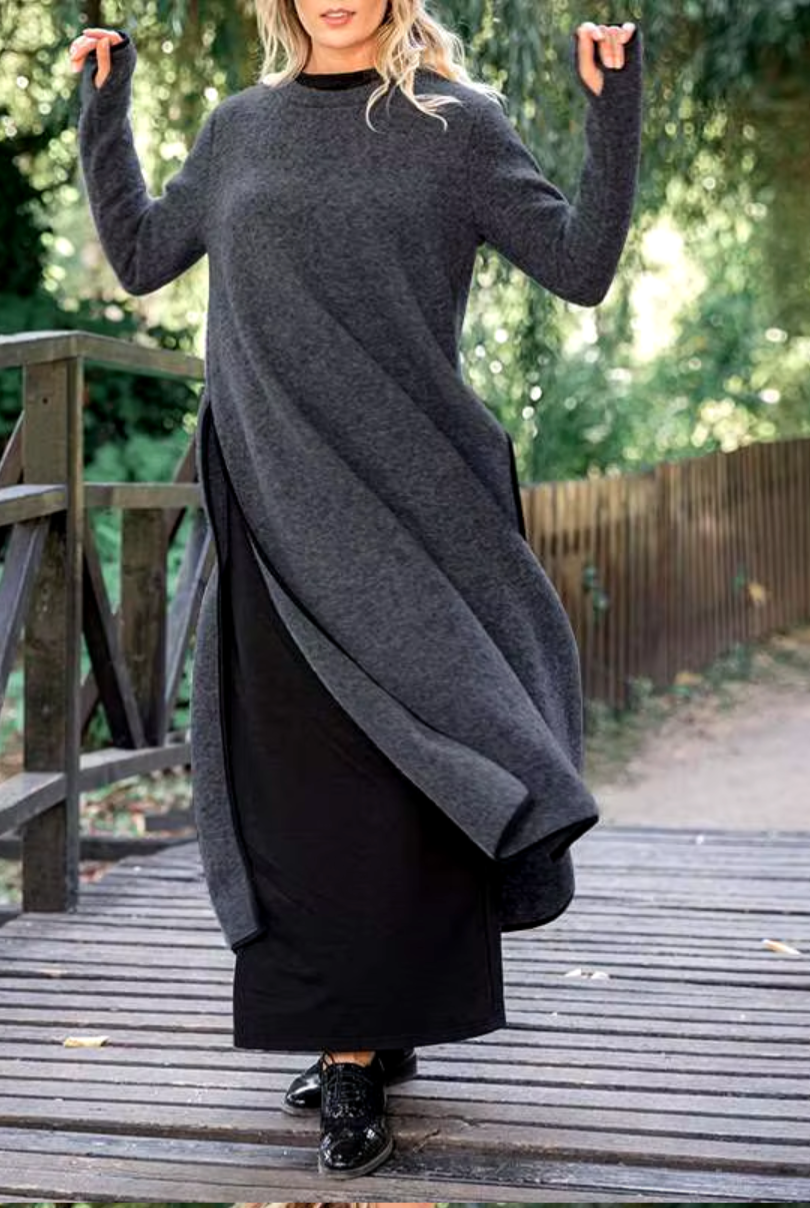 Glenda | Cozy long layered dress