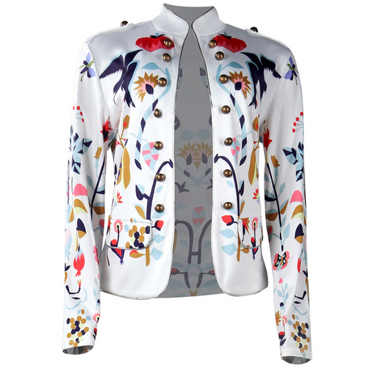 Elvira | Printed double breasted blazer
