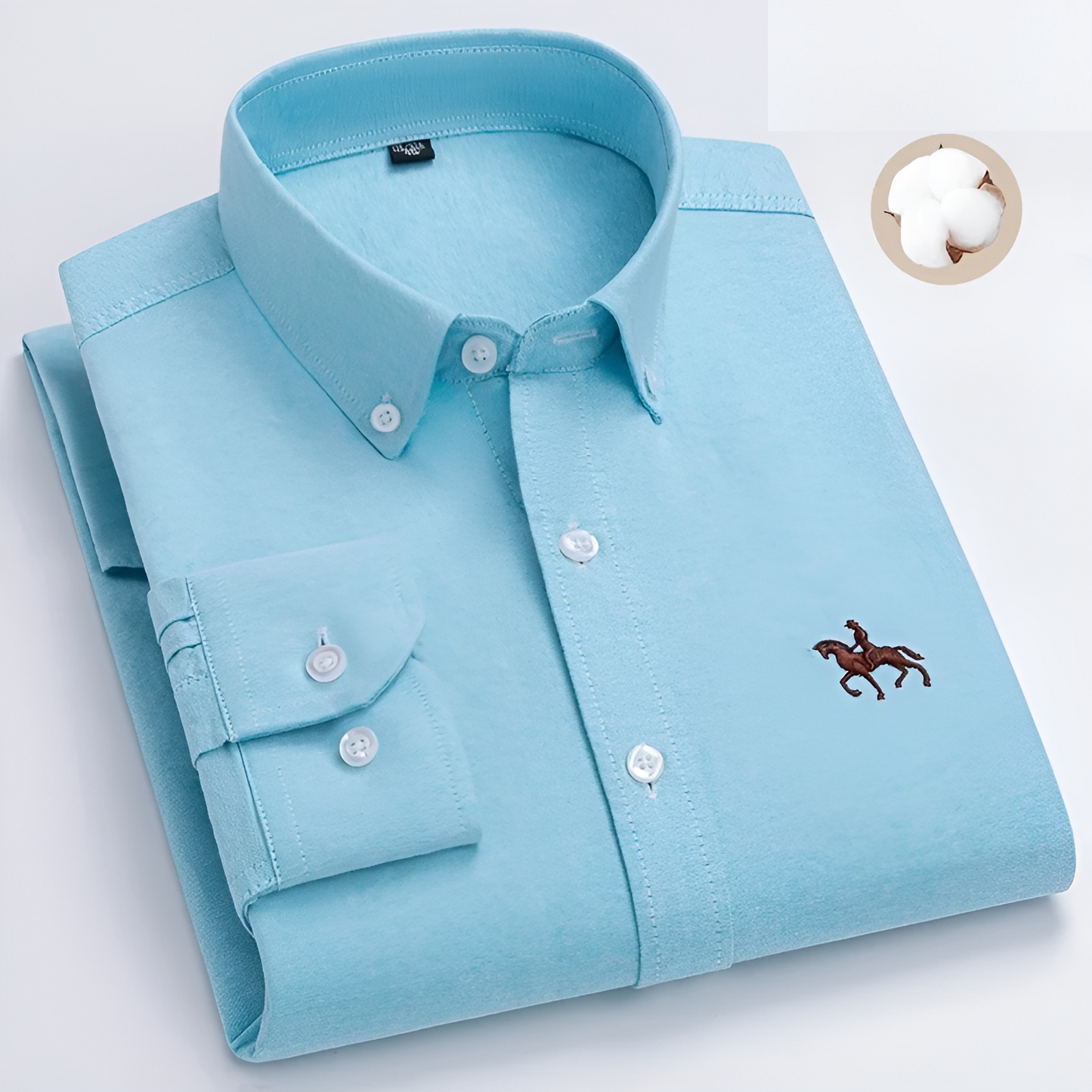 Men's Long-Sleeve Checked Button-Down Shirt with Smart Casual Style