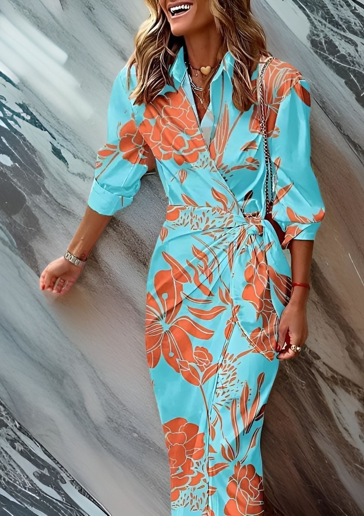 Amelia | Striped Wrap Dress for Every Occasion