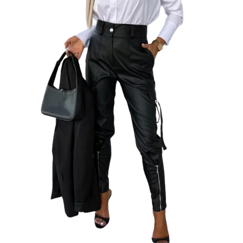 Bianca® | Stylish Pu Leather Cargo Pants