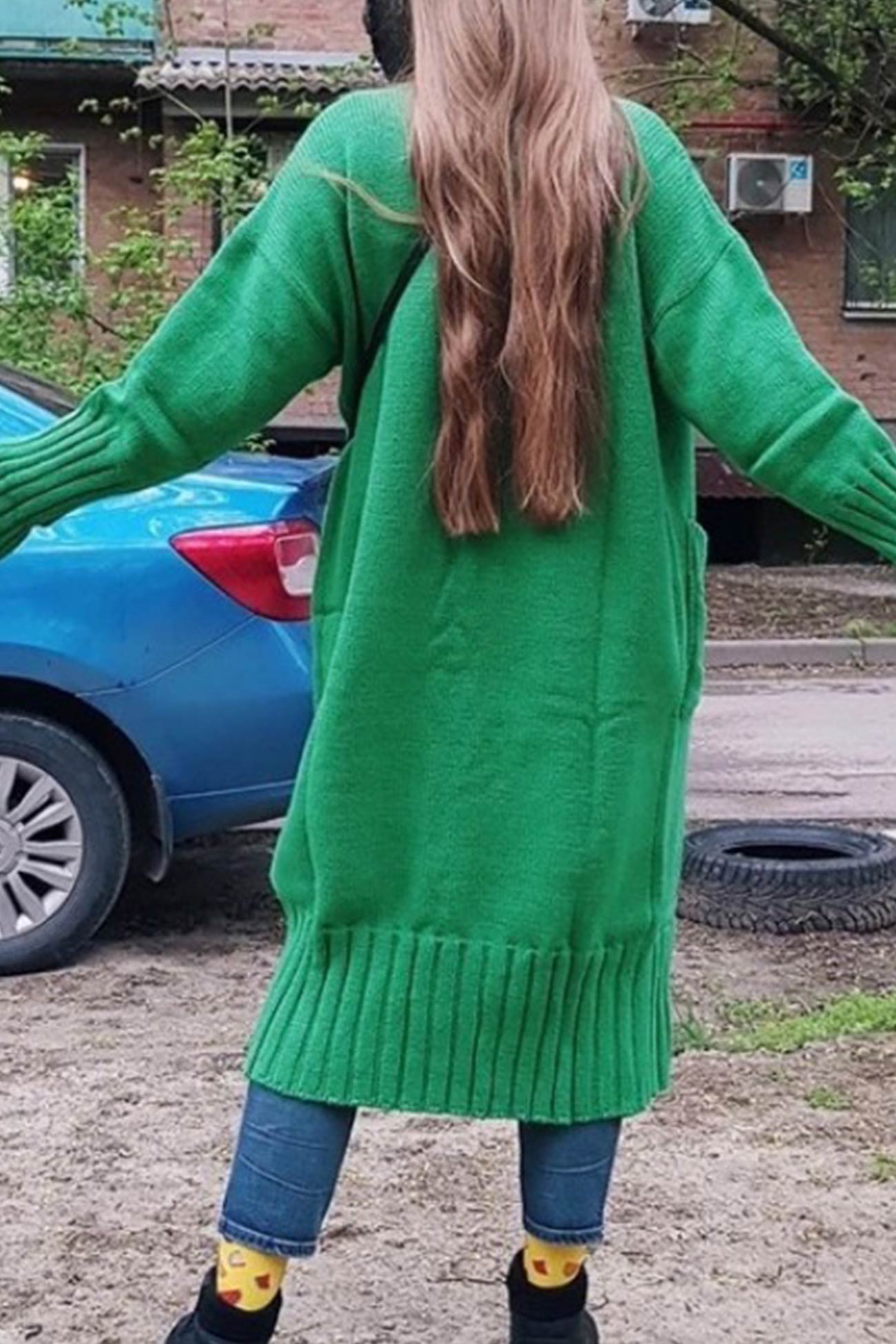 Tania | Long open front cardigan with pockets