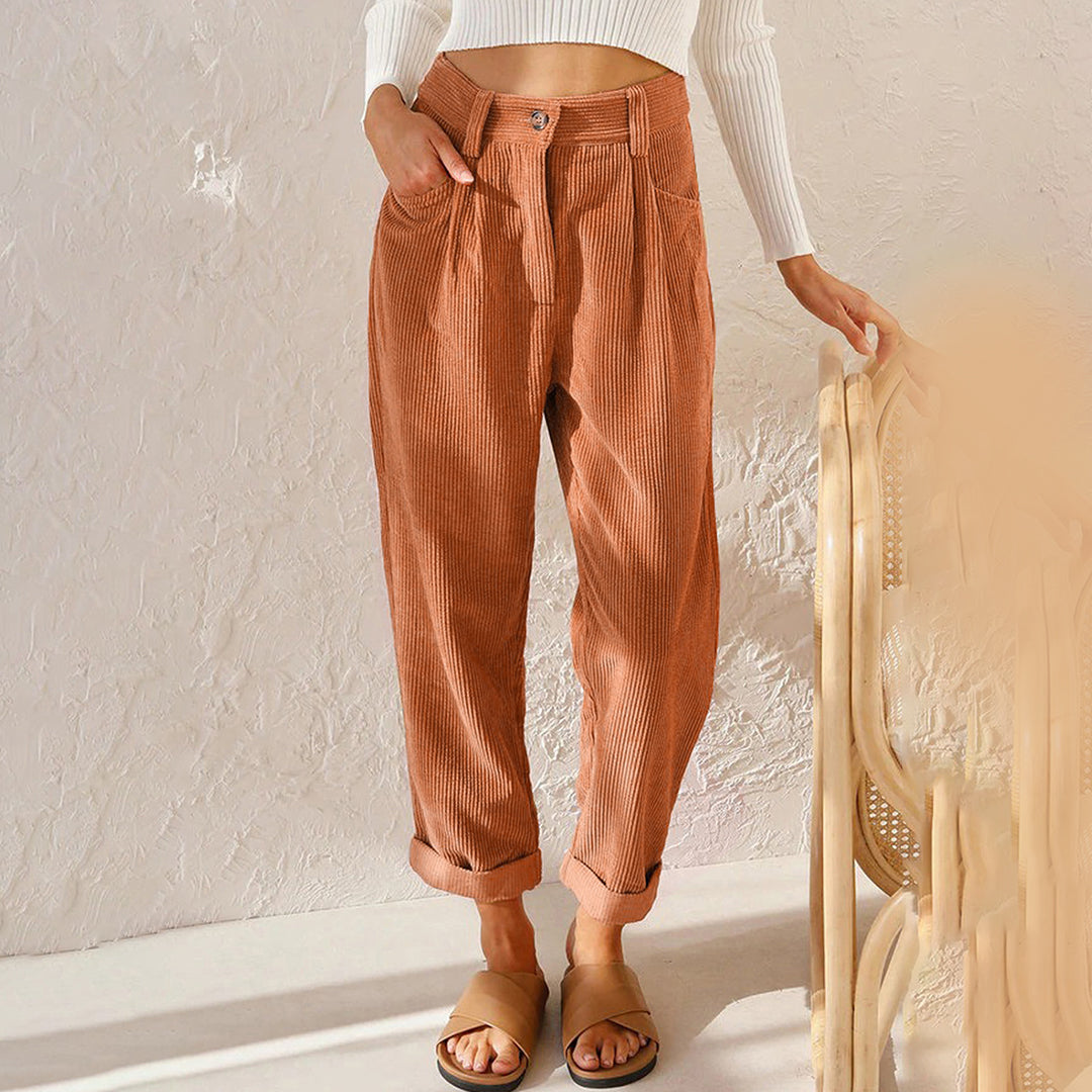 Teresa® | Elegant High-Waisted Corduroy Pants