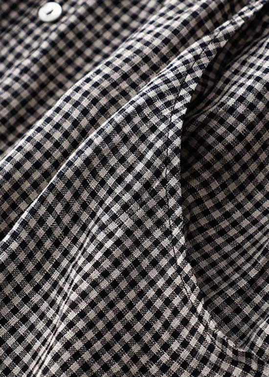 Nélida® | Black Checked Peter Pan Collar Dress