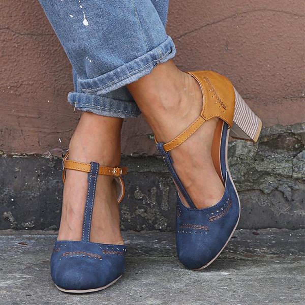 Olivia | Women’s Vintage Style Ankle Strap Heels