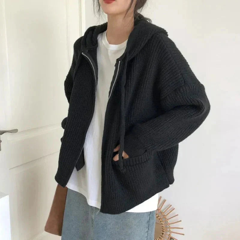 Sofia | Women's Zip-Up Knit Cardigan