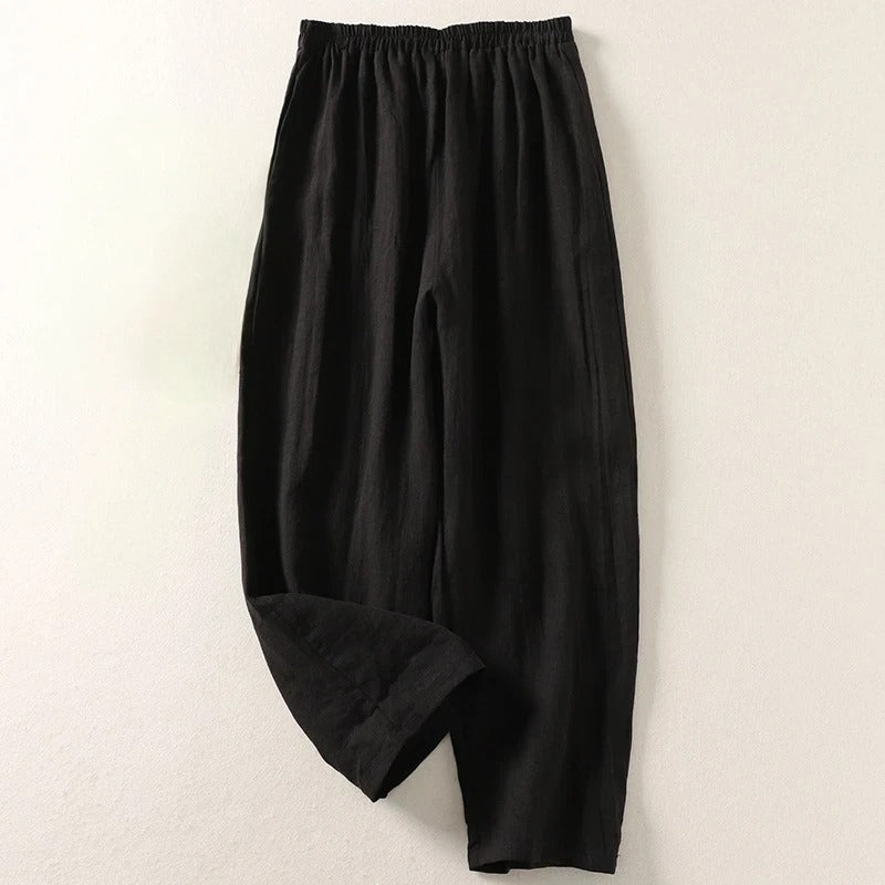 Elena® | Airy linen women's summer trousers