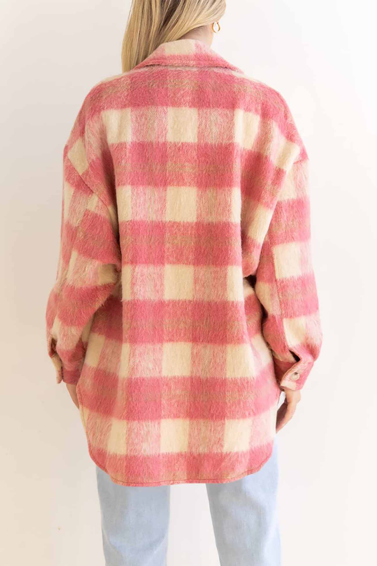 Tereza | Checked mohair coat with buttons