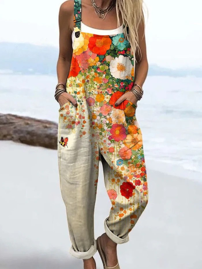 Clarisa® | Vintage floral women's jumpsuit