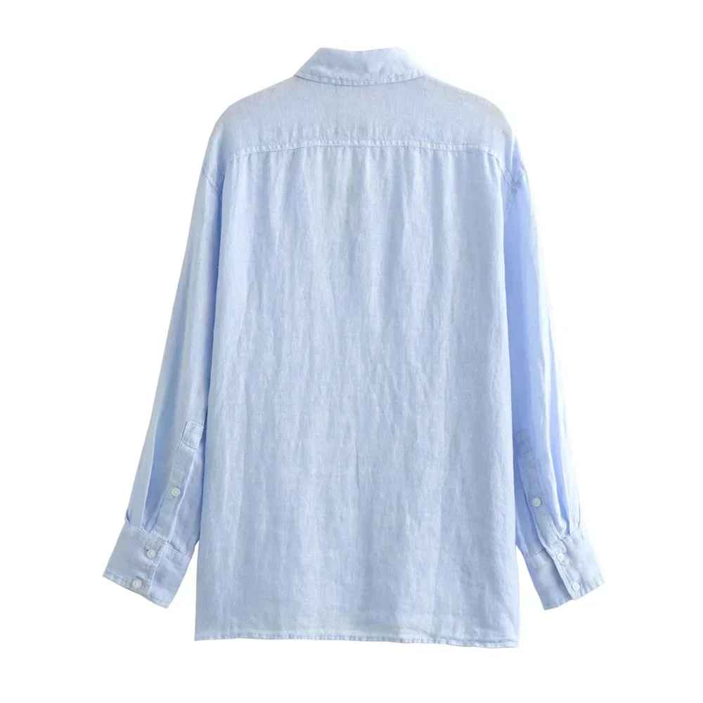 Paz® | Loose Fit Long Sleeves Linen Women'S Fashion