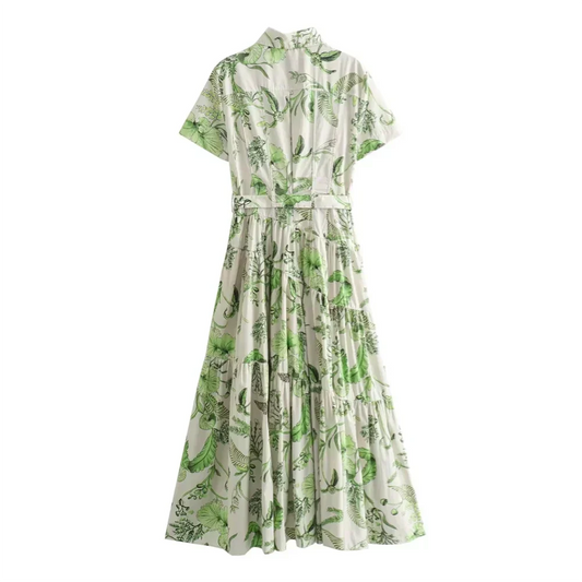 Sabina® | Plant Print Loose Fit Boho Summer