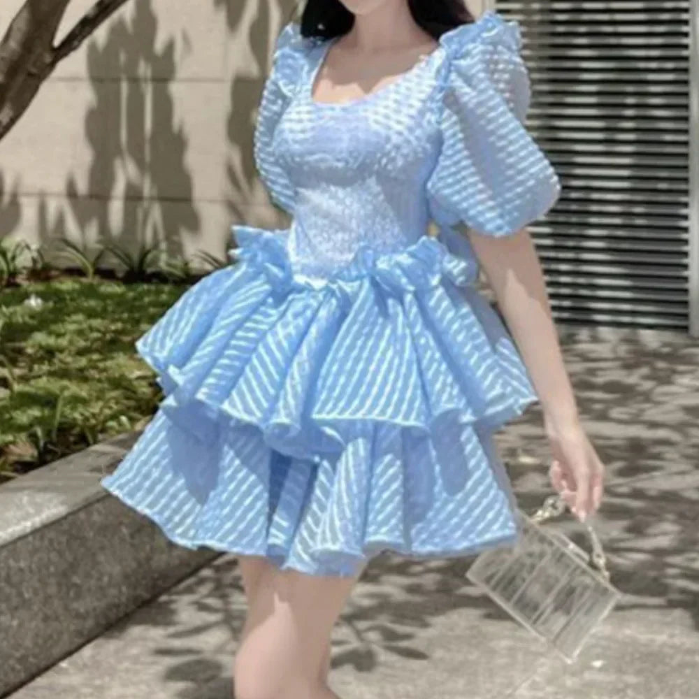 Samanta® | Polyester Blue And White Summer