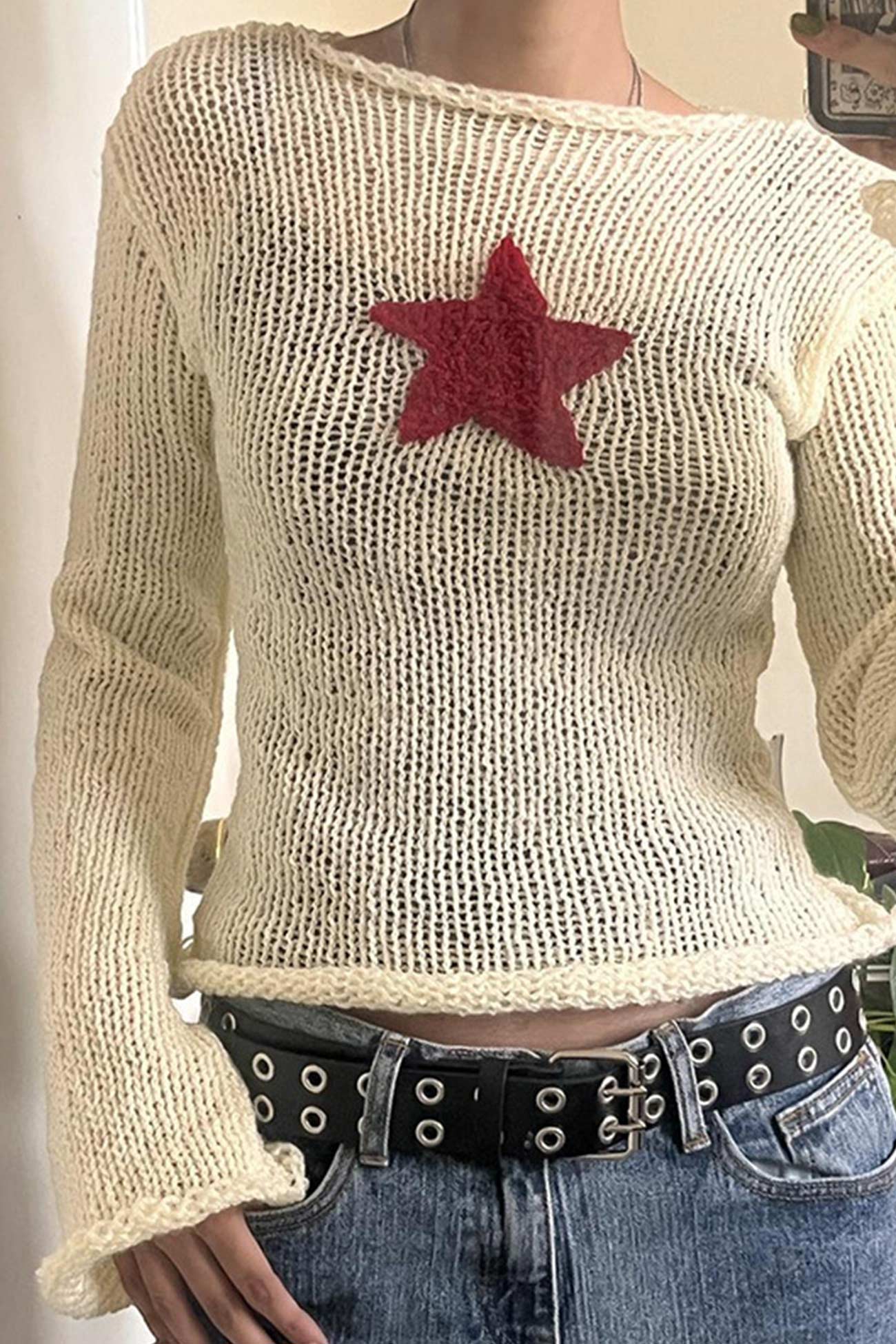Francisca | Pentagram pattern jacquard sweater