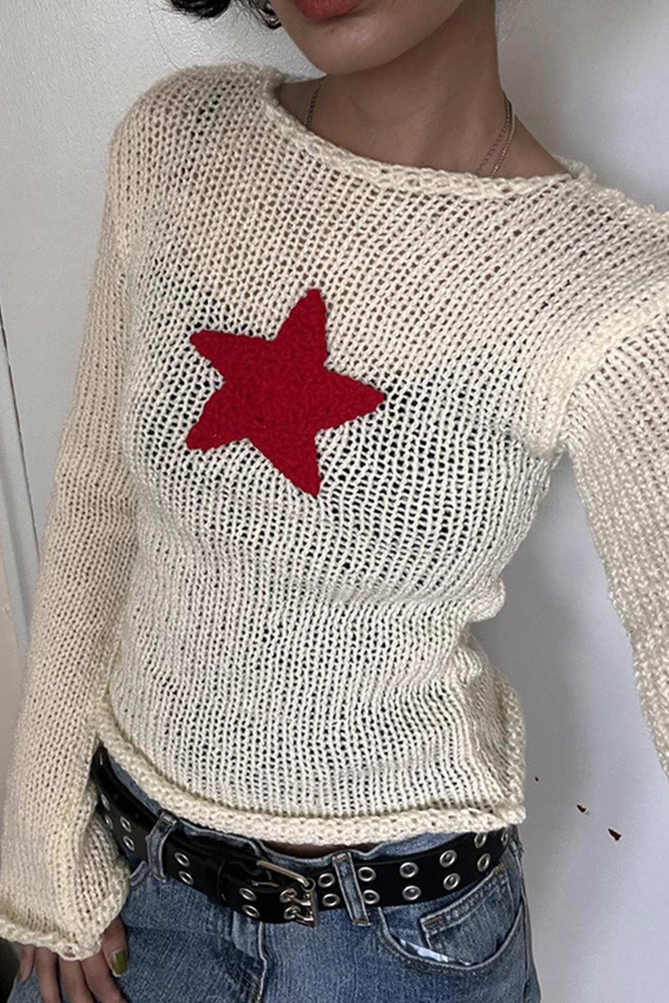 Francisca | Pentagram pattern jacquard sweater