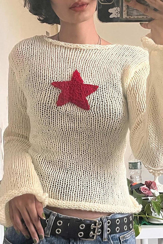 Francisca | Pentagram pattern jacquard sweater