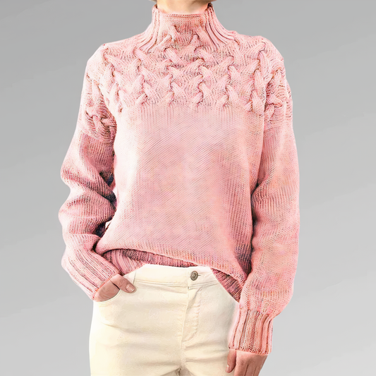 Ella | Knitted sweater with cable pattern