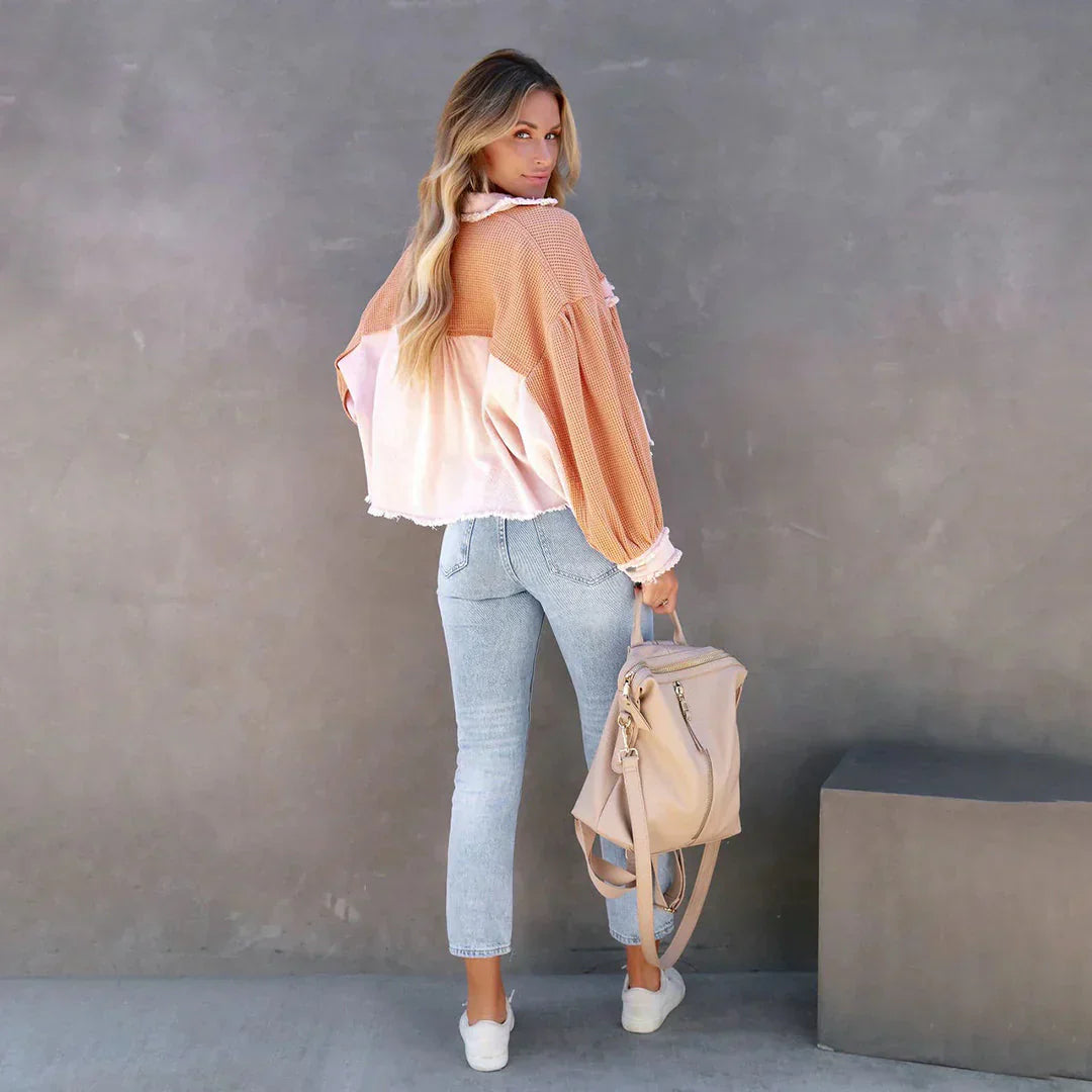 Stella® | Elegant Jacket Made Of Cotton Waffle Knit