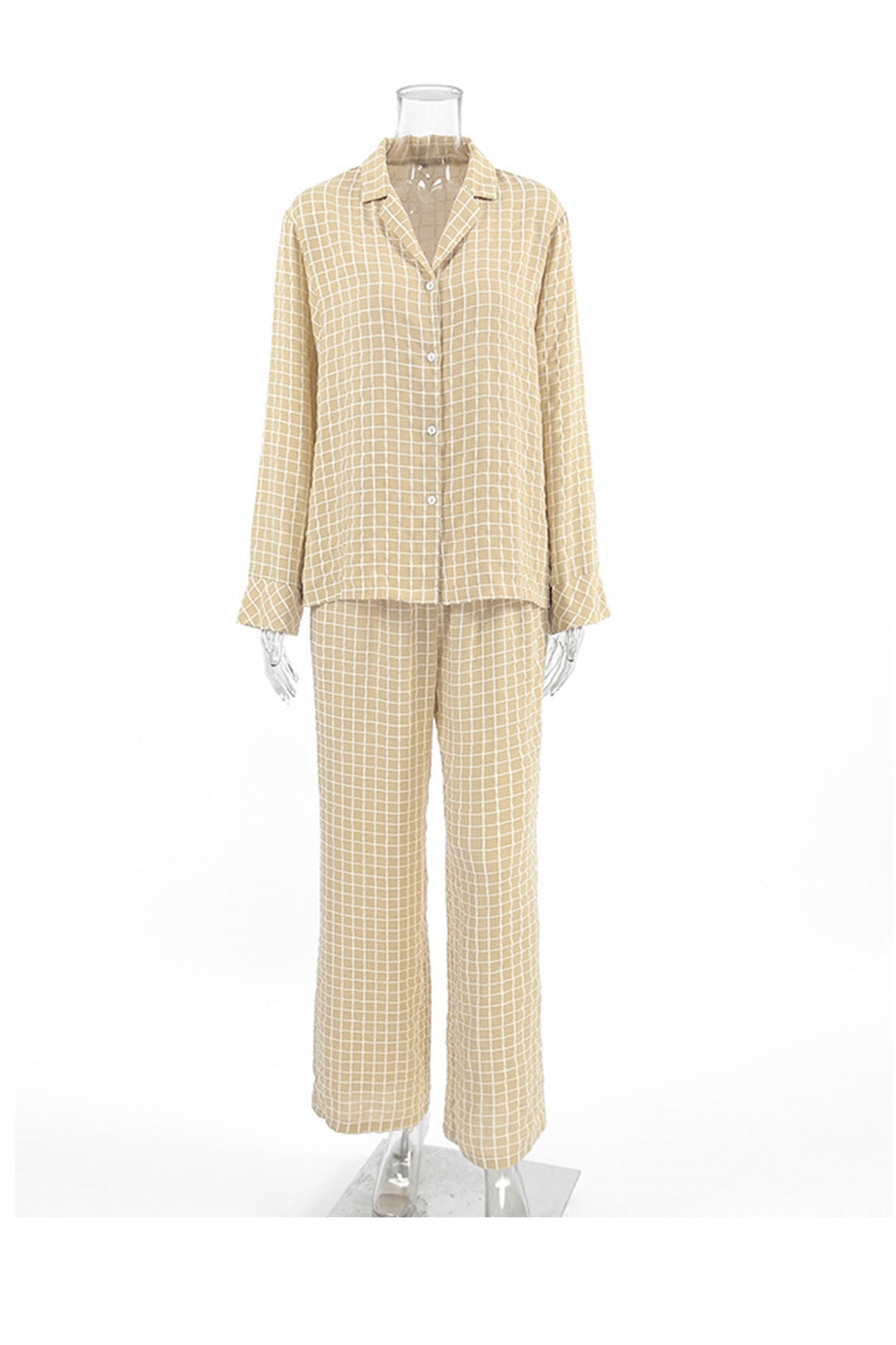 Marina | Checked loungewear with long sleeves