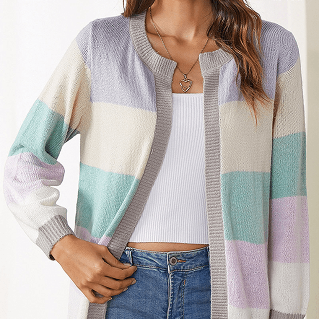 Lotte | Modern striped cardigan for women