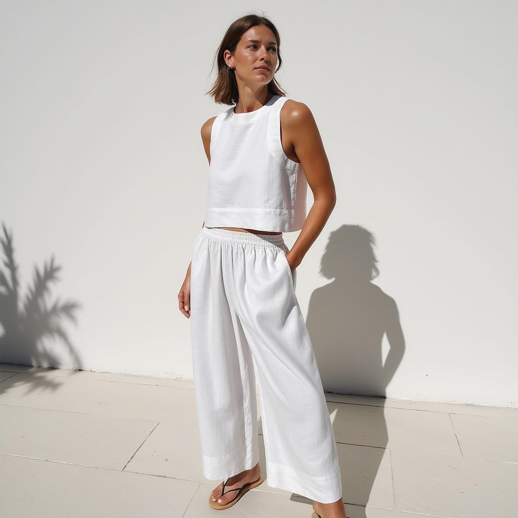 Vanesa® | Lightweight Sustainable Linen Women's Two-Piece Set
