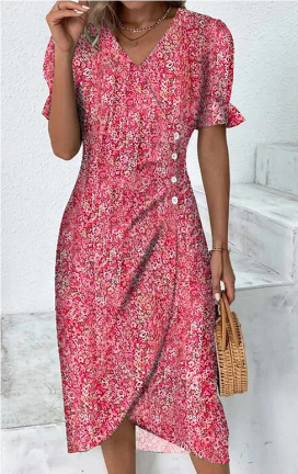 Geraldine® | Short Sleeve Dress With Floral Print