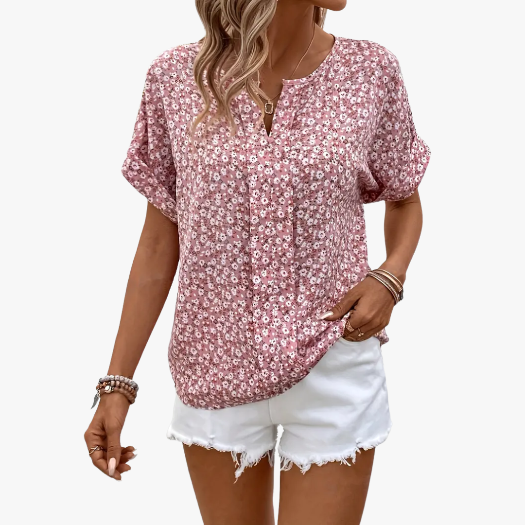 Zaida® | Vintage floral pattern women's blouse